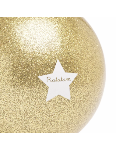 Ballon Pailleté Doré Mouton 10 cm - Ratatam