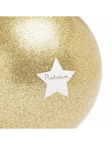 Ballon Pailleté Doré Mouton 10 cm - Ratatam
