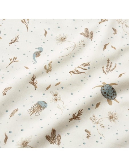 Lot de 4 Mini Langes Sea Garden & Dusty Blue