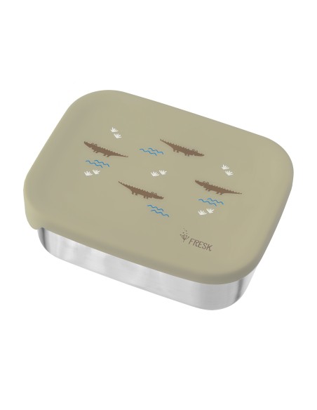 Boîte à goûter en Inox Crocodile Fresk