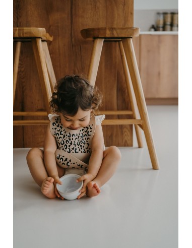 Bavoir souple en silicone Zakuw - Léopard