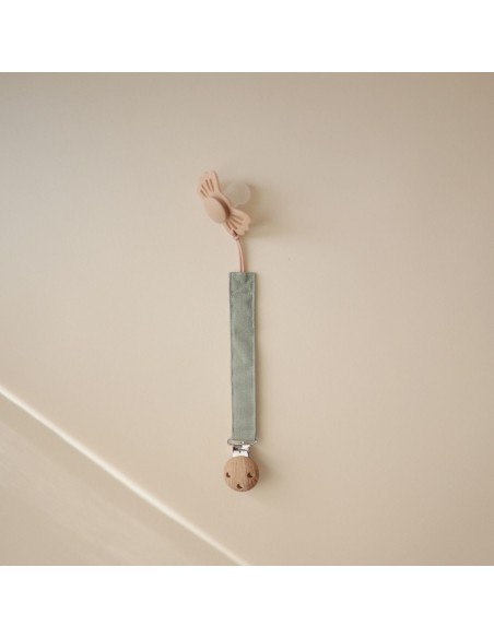 Lot de 2 Attaches Tétine en Lin - Olive & Sable