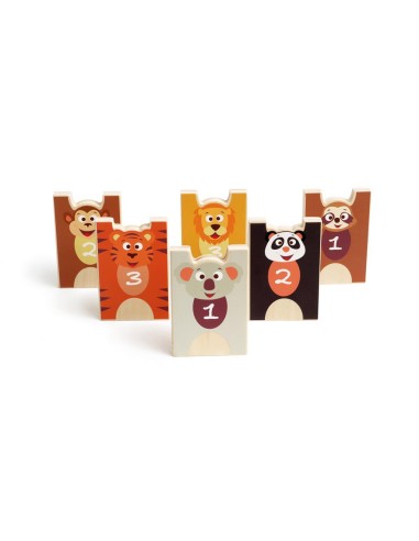 Jeu de Quilles en Bois Animaux
