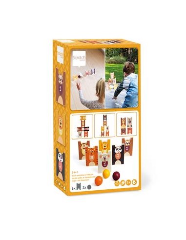 Jeu de Quilles en Bois Animaux