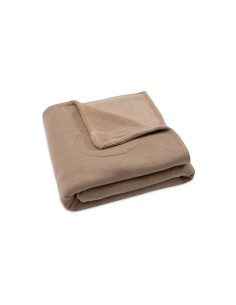 Couverture Miffy tricotée et polaire 75x100cm Biscuit