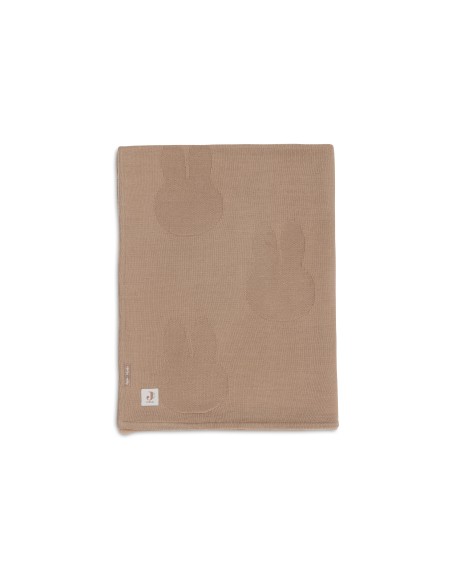 Couverture Miffy tricotée et polaire 75x100cm Biscuit