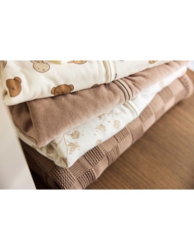 Couverture en velours Box Knit 75x100cm Milky...