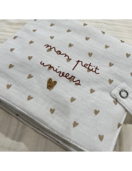 Album photo en Tissu - Gaze Petits Cœurs - mon petit univers