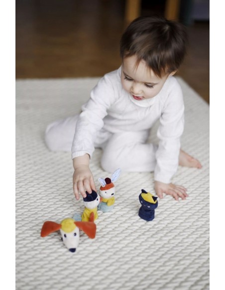 Lot de 4 Marionnettes de Doigt - Ebulobo