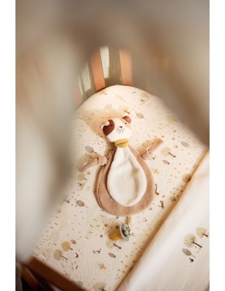 Doudou attache-tétine Chien Mick
