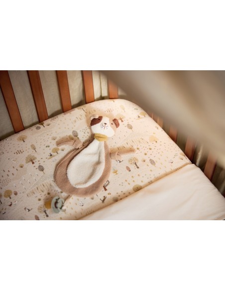 Doudou attache-tétine Chien Mick