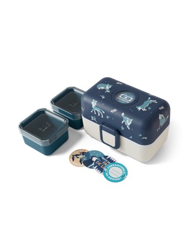 Boîte à Goûter MB Trésor MonBento Bleu Wolf