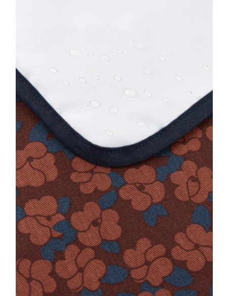 Matelas à langer de voyage Hyde Park imperméable Maroon Poppies