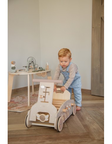 Charriot Porteur en Bois 3-en-1 Rocker, Walker...