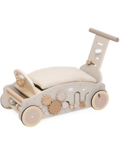 Charriot Porteur en Bois 3-en-1 Rocker, Walker & Ride-on...