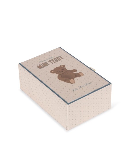 Mini Peluche Ours Brun Milo en coton biologique