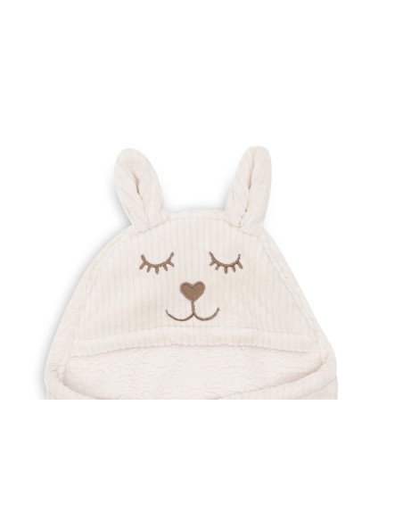 Couverture Nomade moelleuse Lapin Velvet Oatmeal écrue