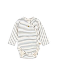 Body croisé à manches longues Prématuré en coton...