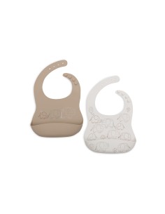 Bavoirs souples en silicone - Lot de 2  - Elephant Tales