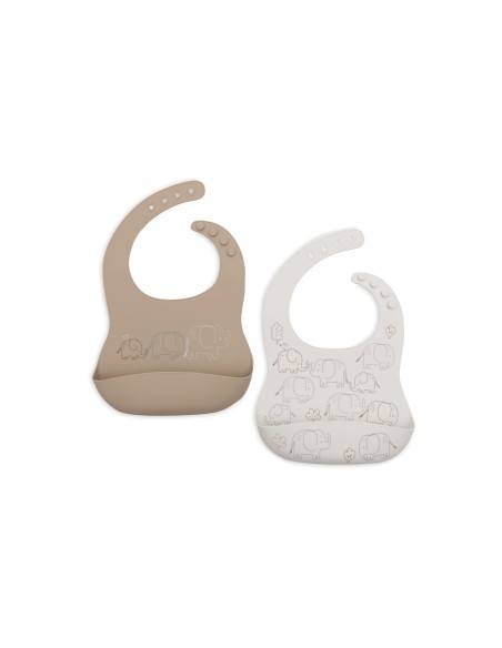 Bavoirs souples en silicone - Lot de 2  - Elephant Tales