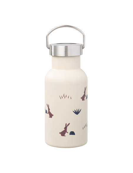 Gourde isotherme beige Lapin