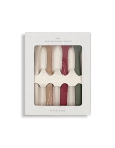 Lot de 4 Cuillères pour bébé en silicone souple Forest Mix 2