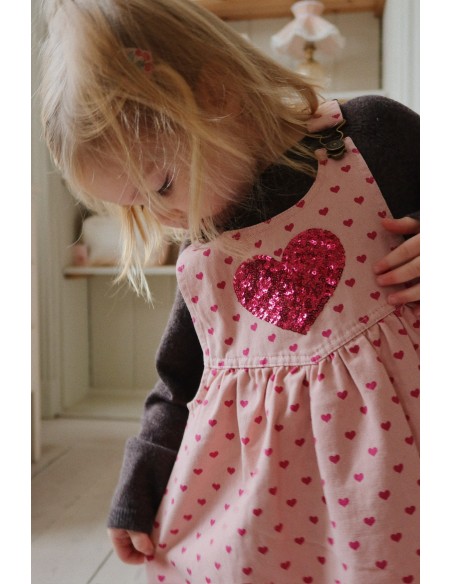 Robe Salopette Nola Cœur et Sequins