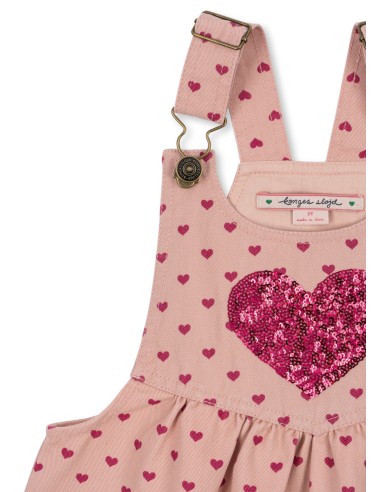 Robe Salopette Nola Cœur et Sequins