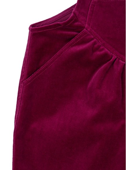 Salopette Barbara en Velours Sangria