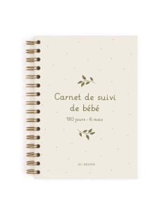 Carnet de Suivi de Bébé Feuille - Les 6 Premiers Mois Zü