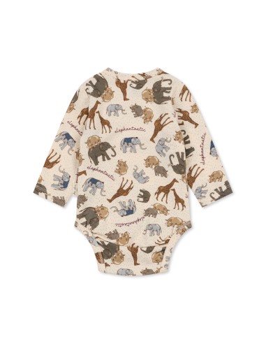 Body croisé à manches longues en coton...