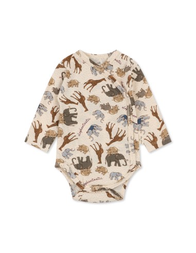 Body croisé à manches longues en coton...