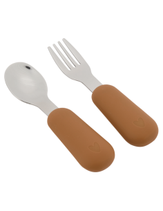 Couverts enfant en Inox et Silicone Caramel Atelier Wagram