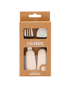 Couverts enfant en Inox et Silicone Crème Atelier Wagram 2