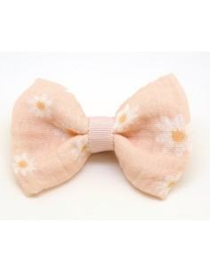 Barrette Gros Nœud Imprimé Marguerite - Royaume des Filles