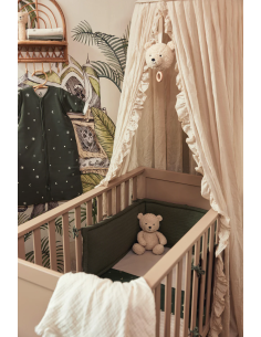 Ciel de lit Blanc Nougat à volants 2