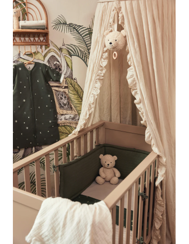 Ciel de lit Blanc Nougat à volants