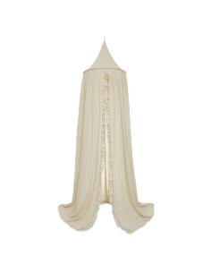 Ciel de lit Blanc Nougat à volants