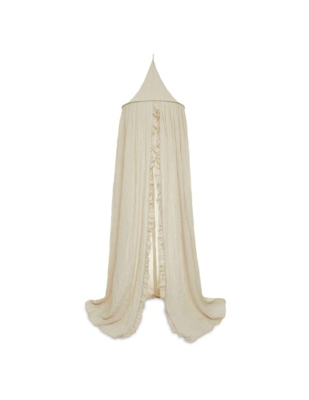 Ciel de lit Blanc Nougat à volants