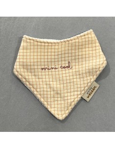 Bavoir Bandana Gaze & Bambou Petits Carreaux