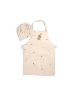 Tablier brodé et Toque - Wonderful Winter - Lièvre