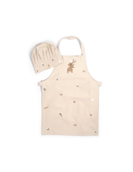 Tablier brodé et Toque - Wonderful Winter - Lièvre