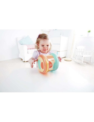 Tambour pour bébé en bois Turquoise