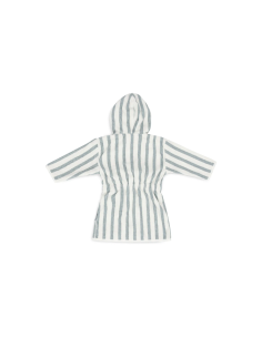 Peignoir de bain en coton biologique Rayé Sea Green 2