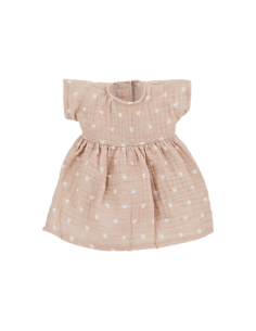 Vêtements pour Poupée Robe Cœur en Gaze de coton