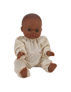 Vêtements pour Poupée Combinaison Carreaux en Gaze de coton 2