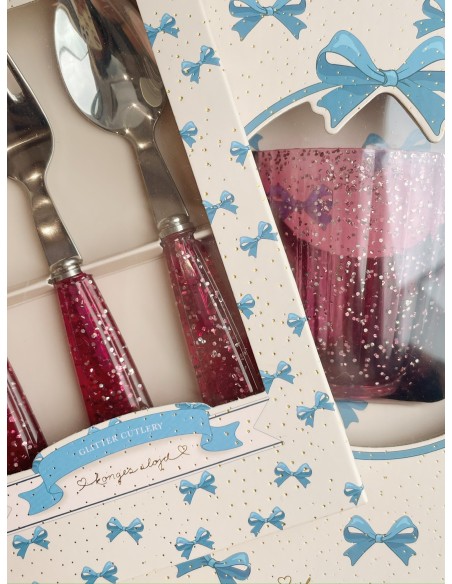 Set de vaisselle enfant pour le repas Glitter Sparkling Sangria