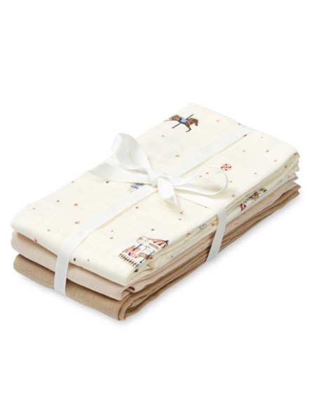 Lot de 3 Langes assortis Carousel