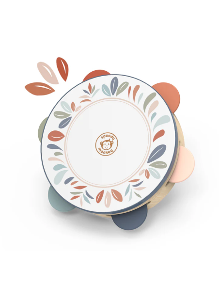 Tambourin en Bois Coloré