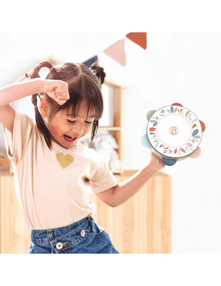 Tambourin en Bois Coloré